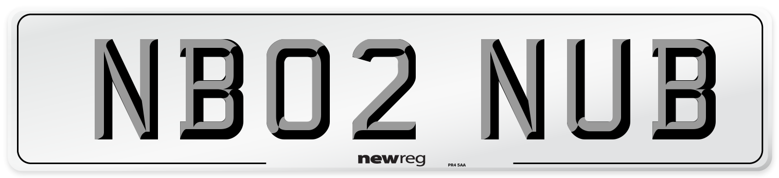 NB02 NUB Number Plate from New Reg